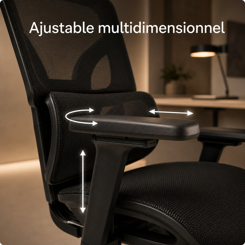 Accoudoirs 3D — 3 axes de réglage
