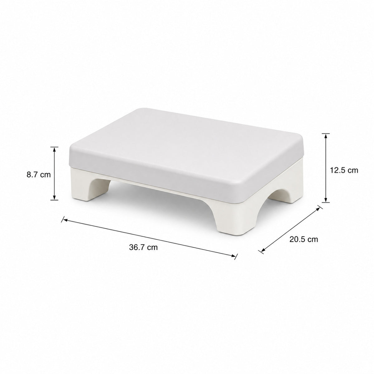 ERGOΛ Rest Grip de profil, arceau de bascule et patins antidérapants visibles