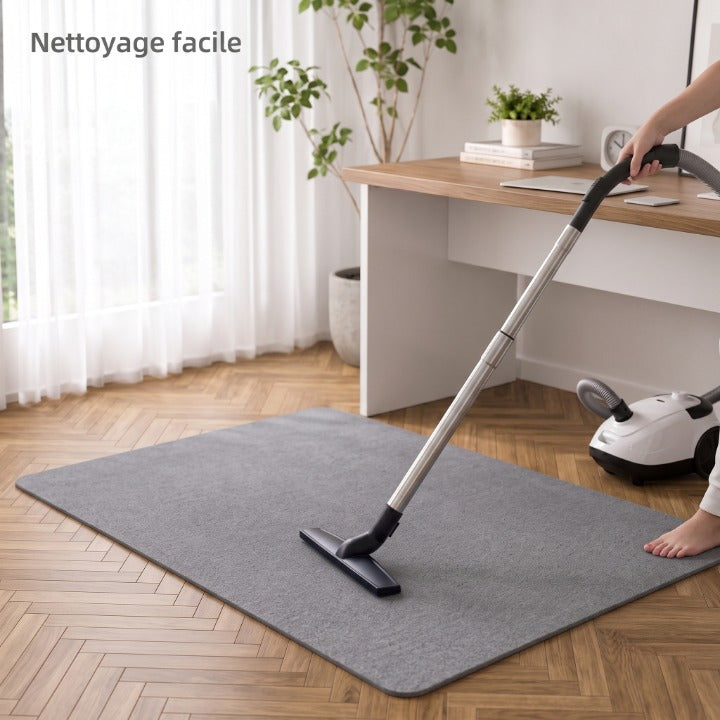 Tapis de chaise bureau ERGOΛ Shield — entretien facile, nettoyage vapeur compatible